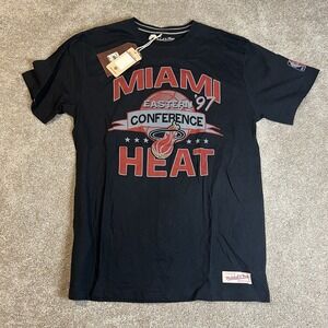 Miami‎ Heat T Shirt Mitchell Ness Men's Large NBA
